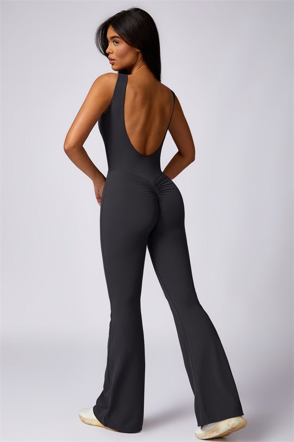 Gymfit U - shape Flare Jumpsuit - Gymfit