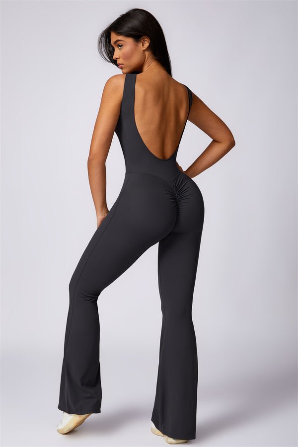 Gymfit U - shape Flare Jumpsuit - Gymfit