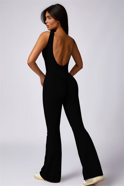 Gymfit U - shape Flare Jumpsuit - Gymfit