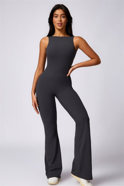 Gymfit U - shape Flare Jumpsuit - Gymfit
