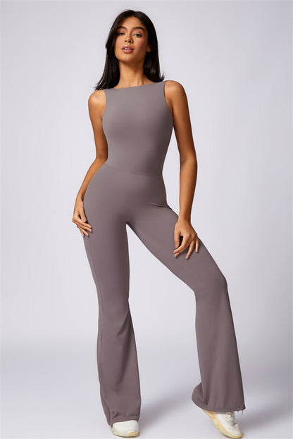 Gymfit U - shape Flare Jumpsuit - Gymfit