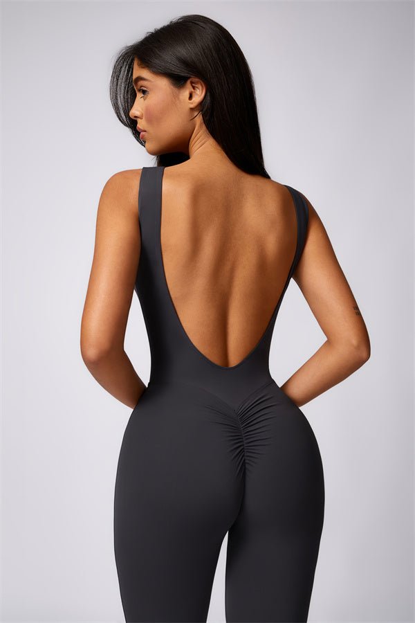 Gymfit U - shape Flare Jumpsuit - Gymfit