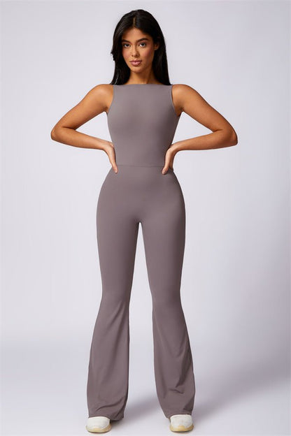 Gymfit U - shape Flare Jumpsuit - Gymfit