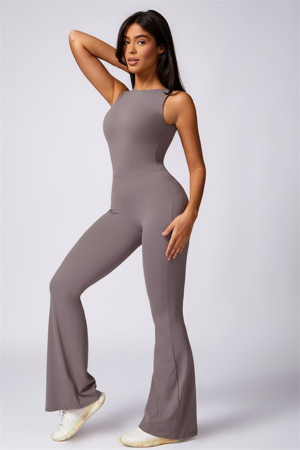 Gymfit U - shape Flare Jumpsuit - Gymfit