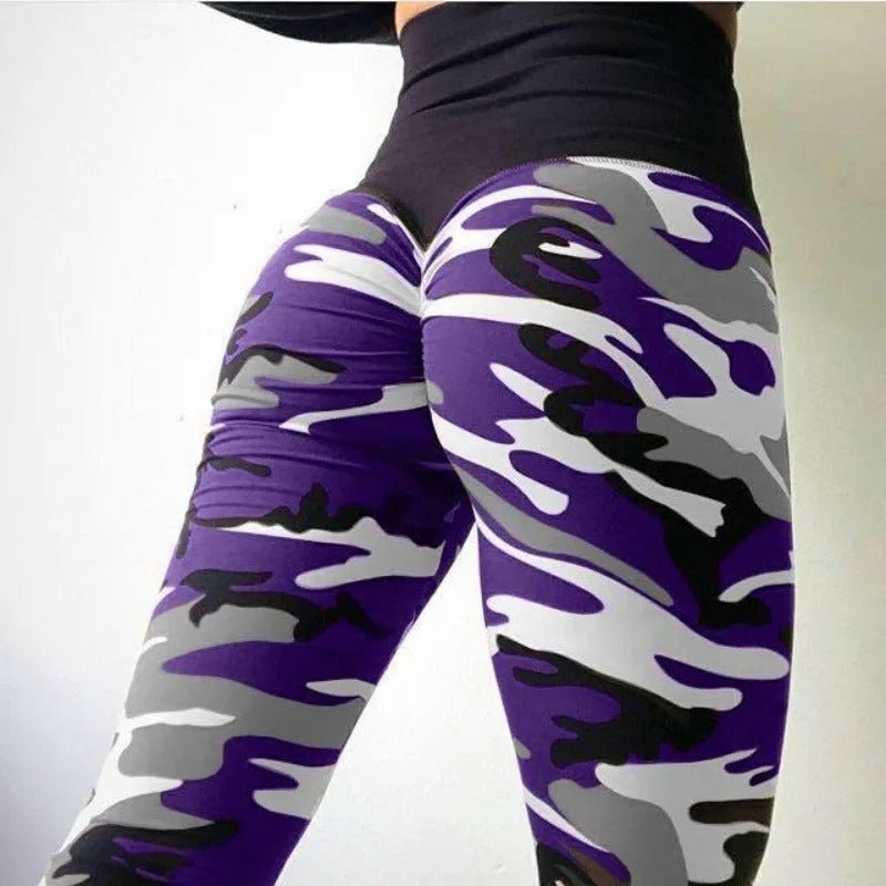 Högmidjade camo - leggings - Gymfit