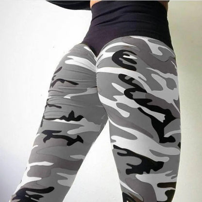 Högmidjade camo - leggings - Gymfit