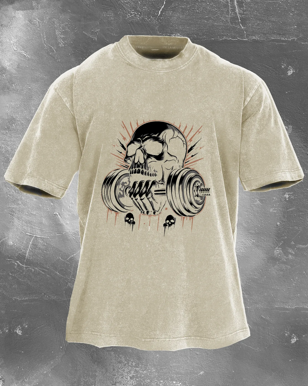 LIFTING SKULL WASHED T-SHIRT
