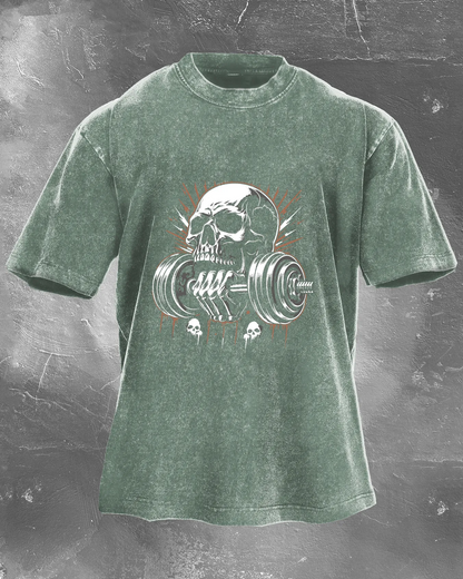 LIFTING SKULL WASHED T-SHIRT