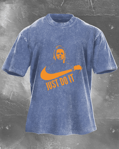 Just do it Men's washed T-shirt - Gymfit