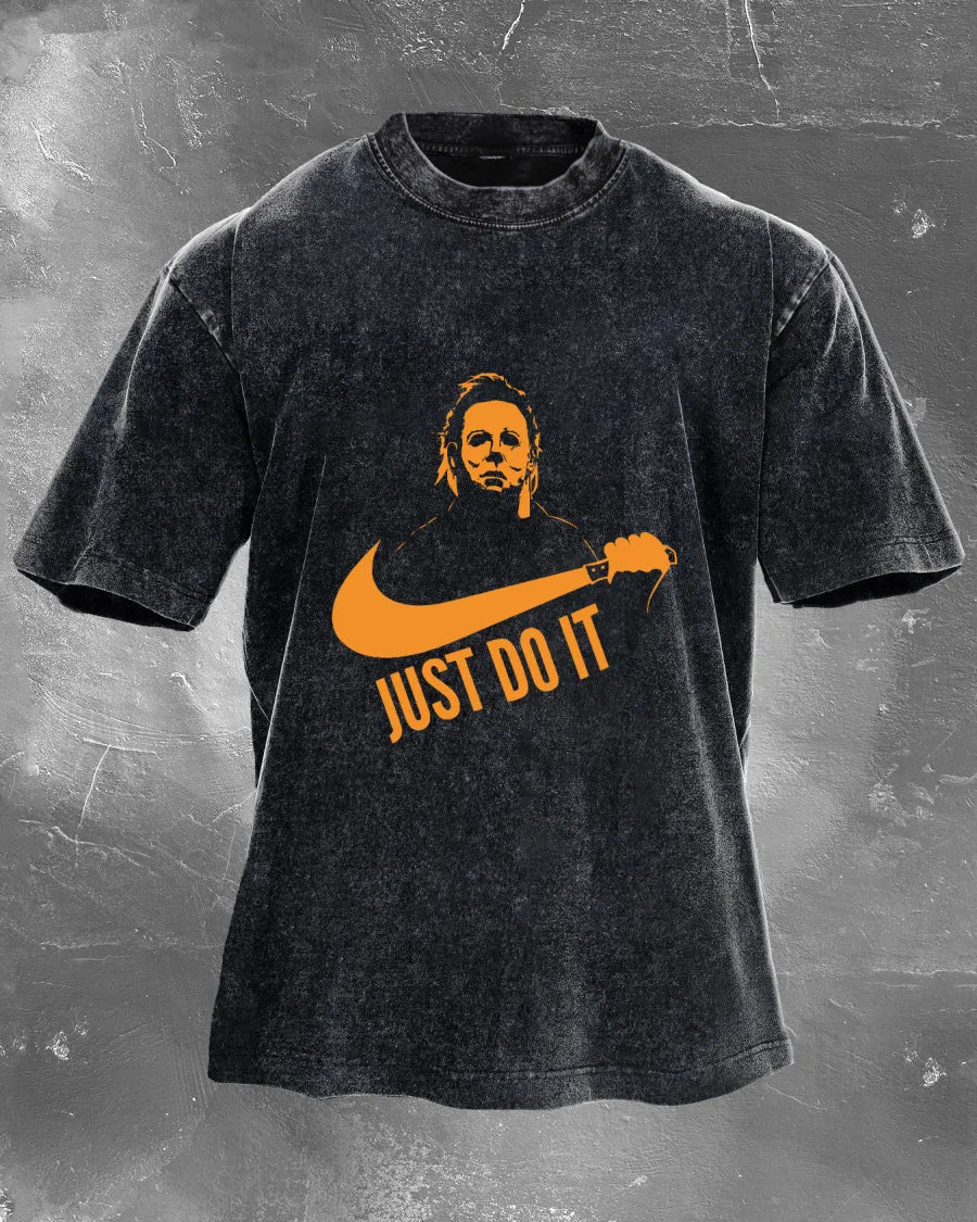 Just do it Men's washed T-shirt - Gymfit