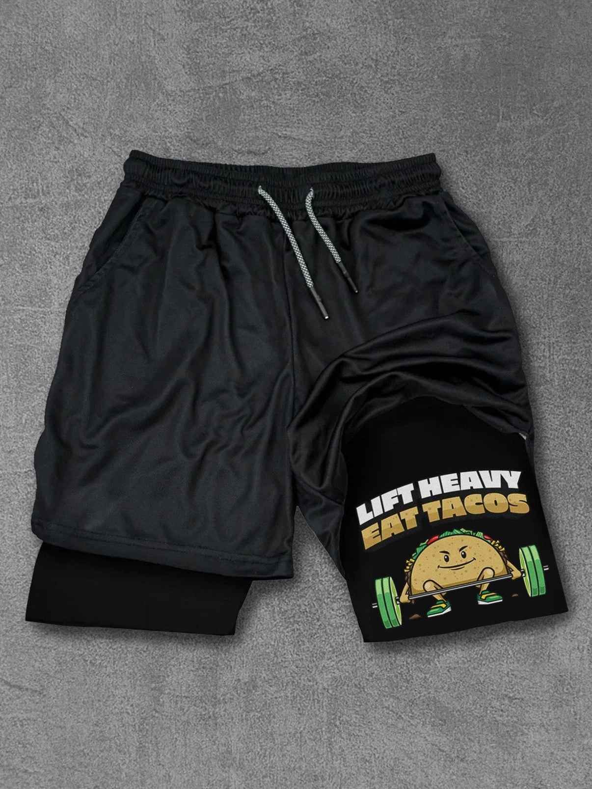 lift heavy eat tacos Performance Training Shorts - Gymfit