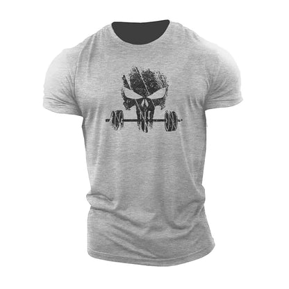 T-Shirt mit Gewichtheber-Schädel - Gymfit