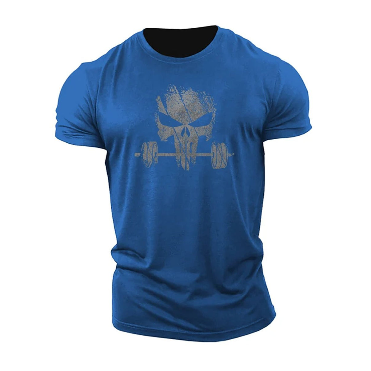 T-Shirt mit Gewichtheber-Schädel - Gymfit