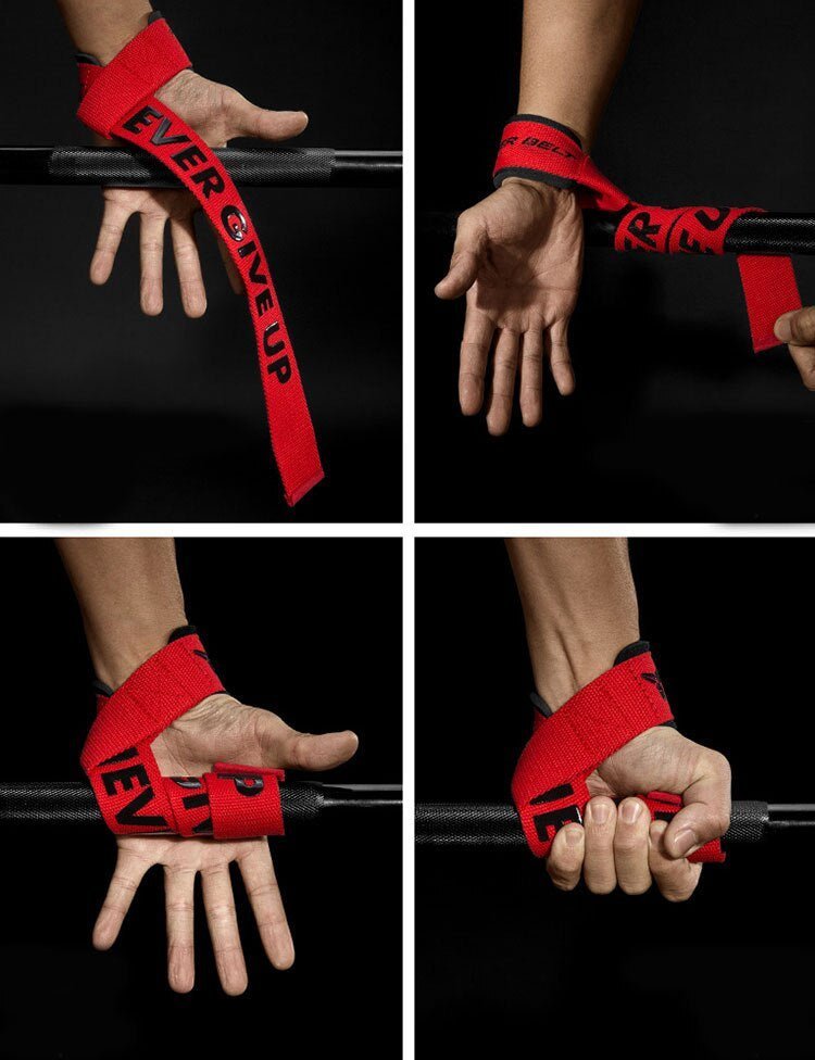 Lifting Straps - NEVER GIVE UP - Gymfit