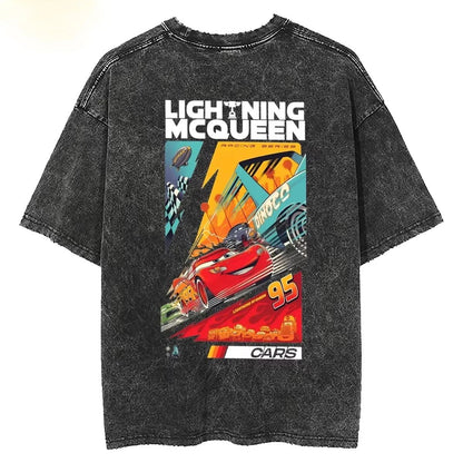 Lightning McQueen washed t-shirt - Gymfit