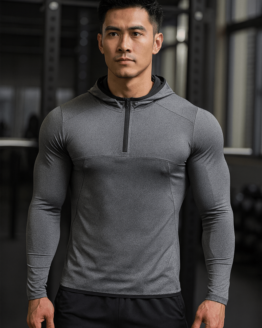 Long Sleeve Hooded Shirt - Gymfit
