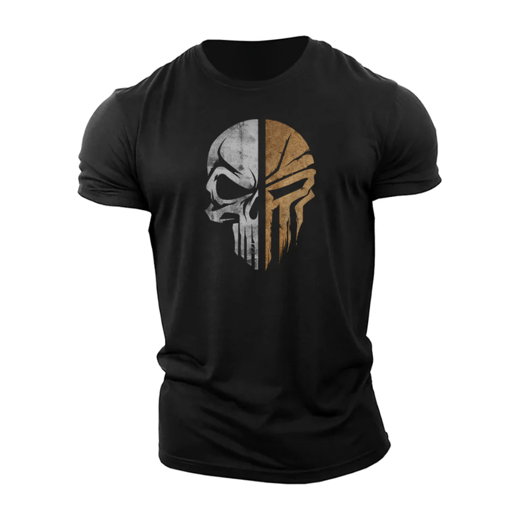 Military Brown Skull T-Shirt - Gymfit