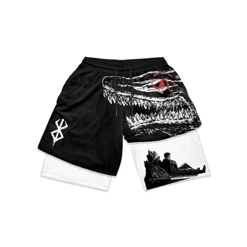 Anime Berserk Mesh Gym Shorts