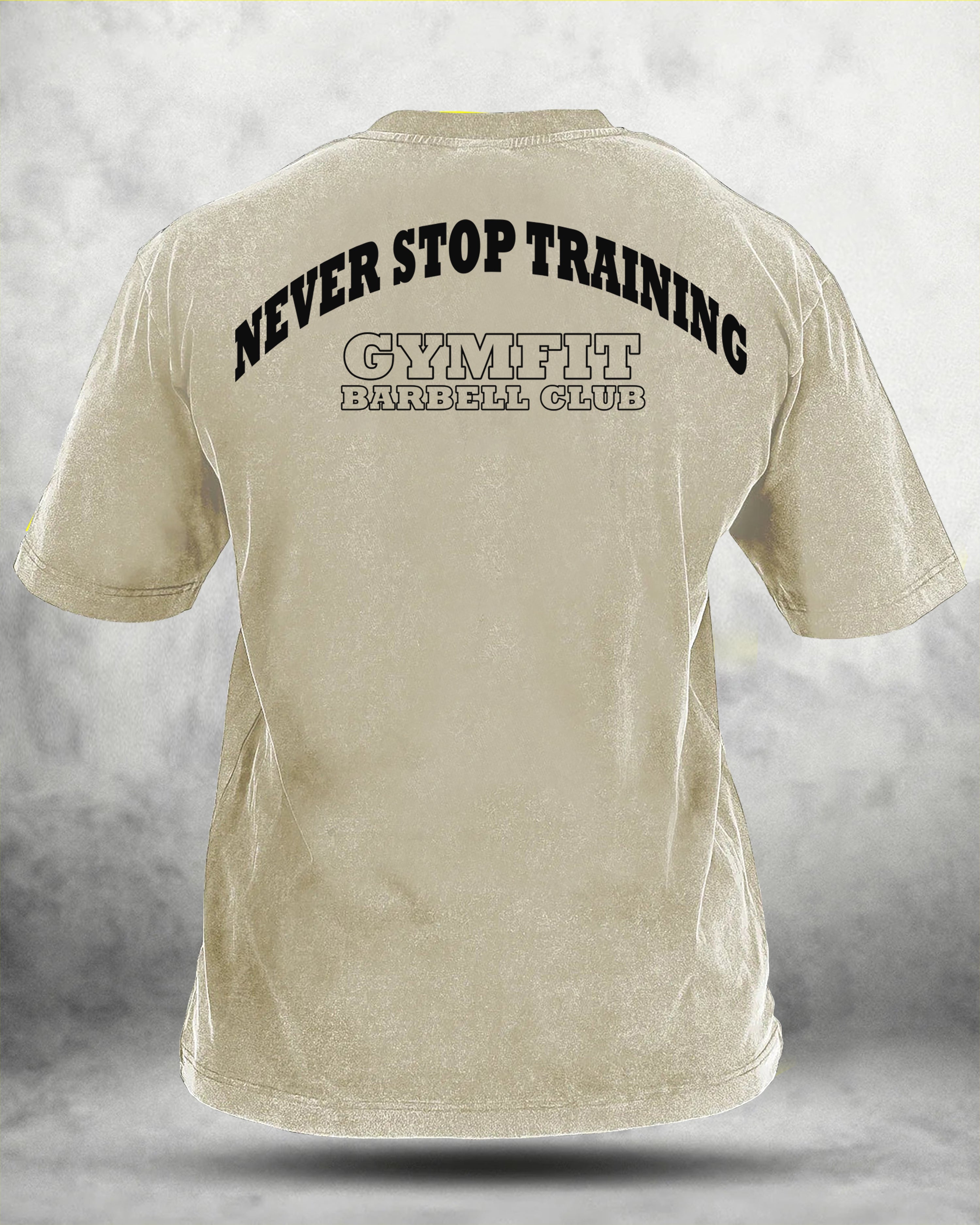 NEVER STOP TRAINING WASHED T - SHIRT - Gymfit