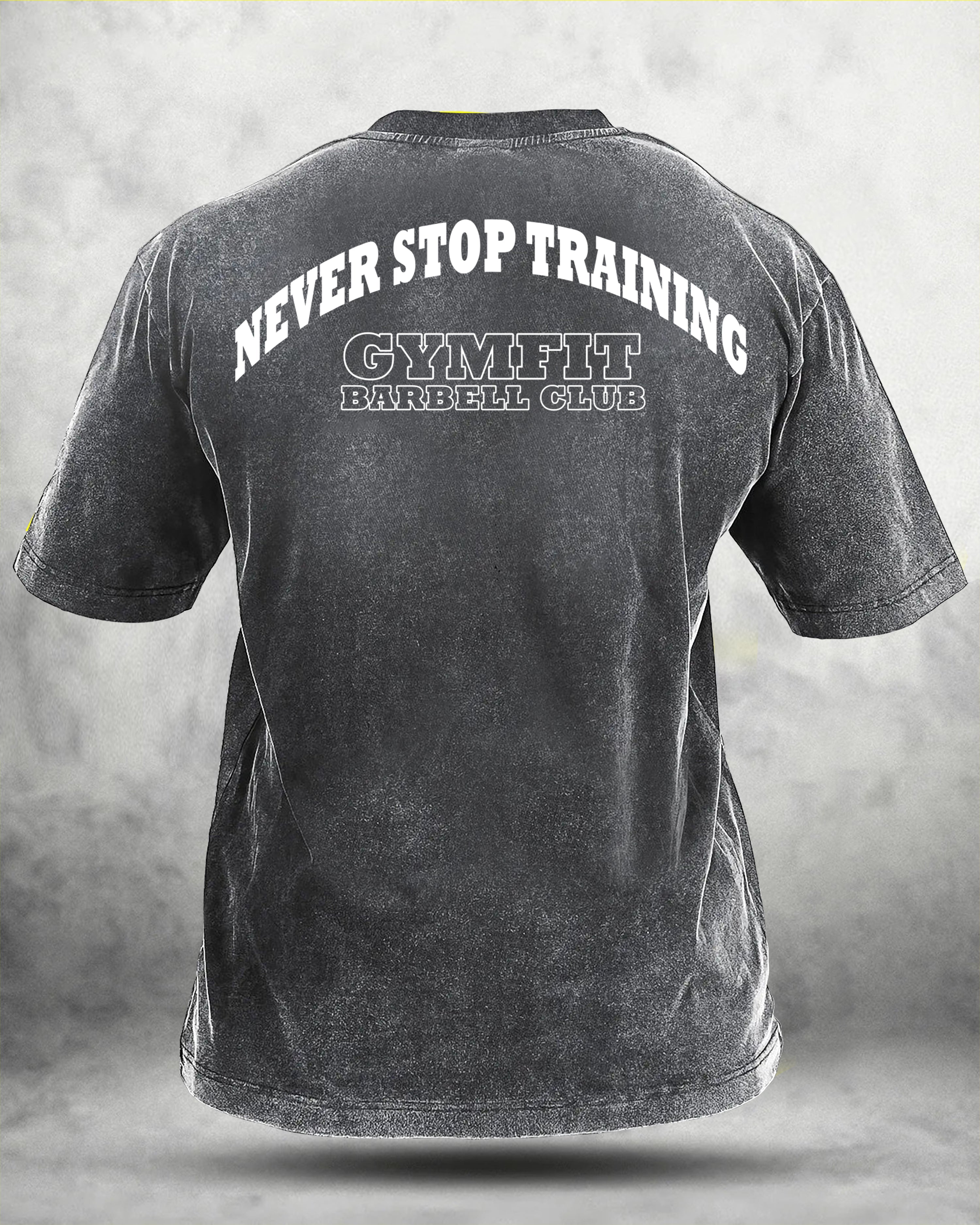 NEVER STOP TRAINING WASHED T - SHIRT - Gymfit