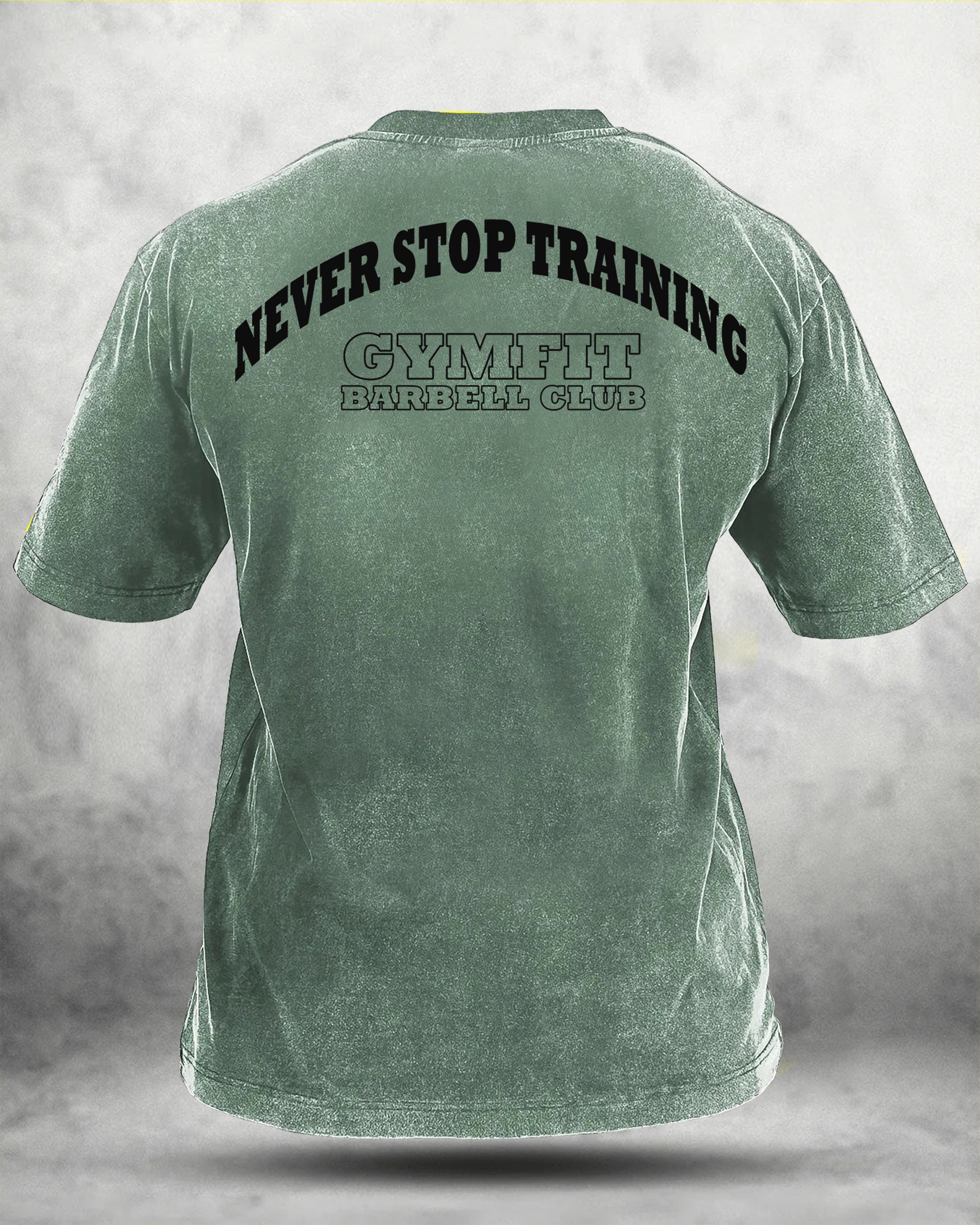 NEVER STOP TRAINING WASHED T - SHIRT - Gymfit