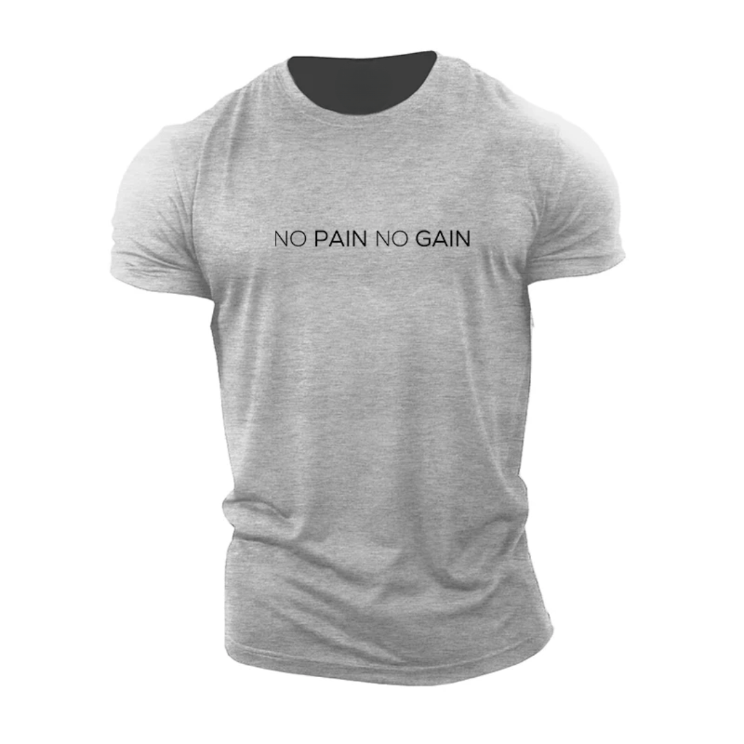 T-shirt De Sport Gildan Heavy "No Pain No Gain" – Homme, Coton, Noir, Taille Au Choix