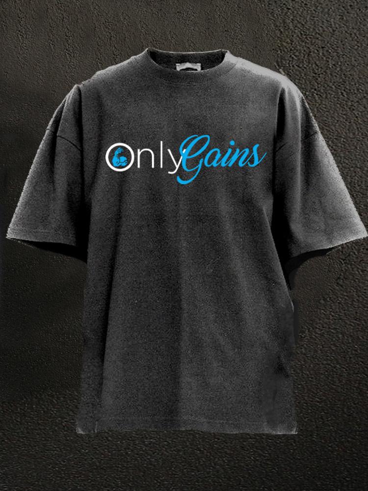 Only Gains Washed Gym T-Shirt - Gymfit