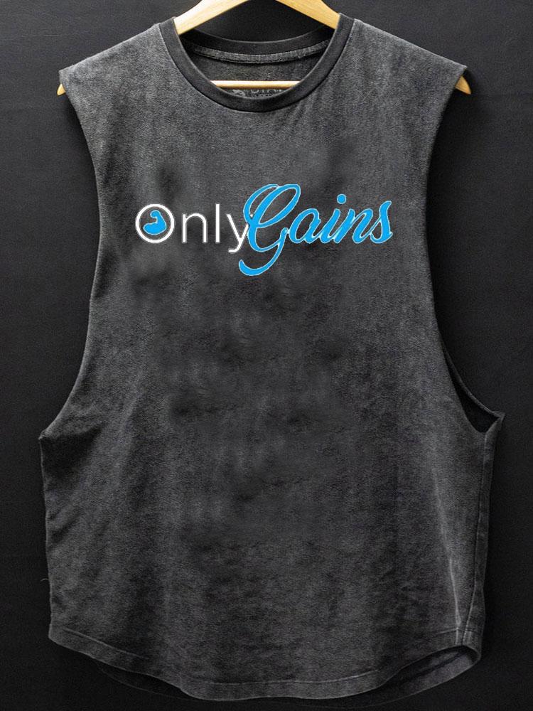 Only Gains Washed Tank - Gymfit