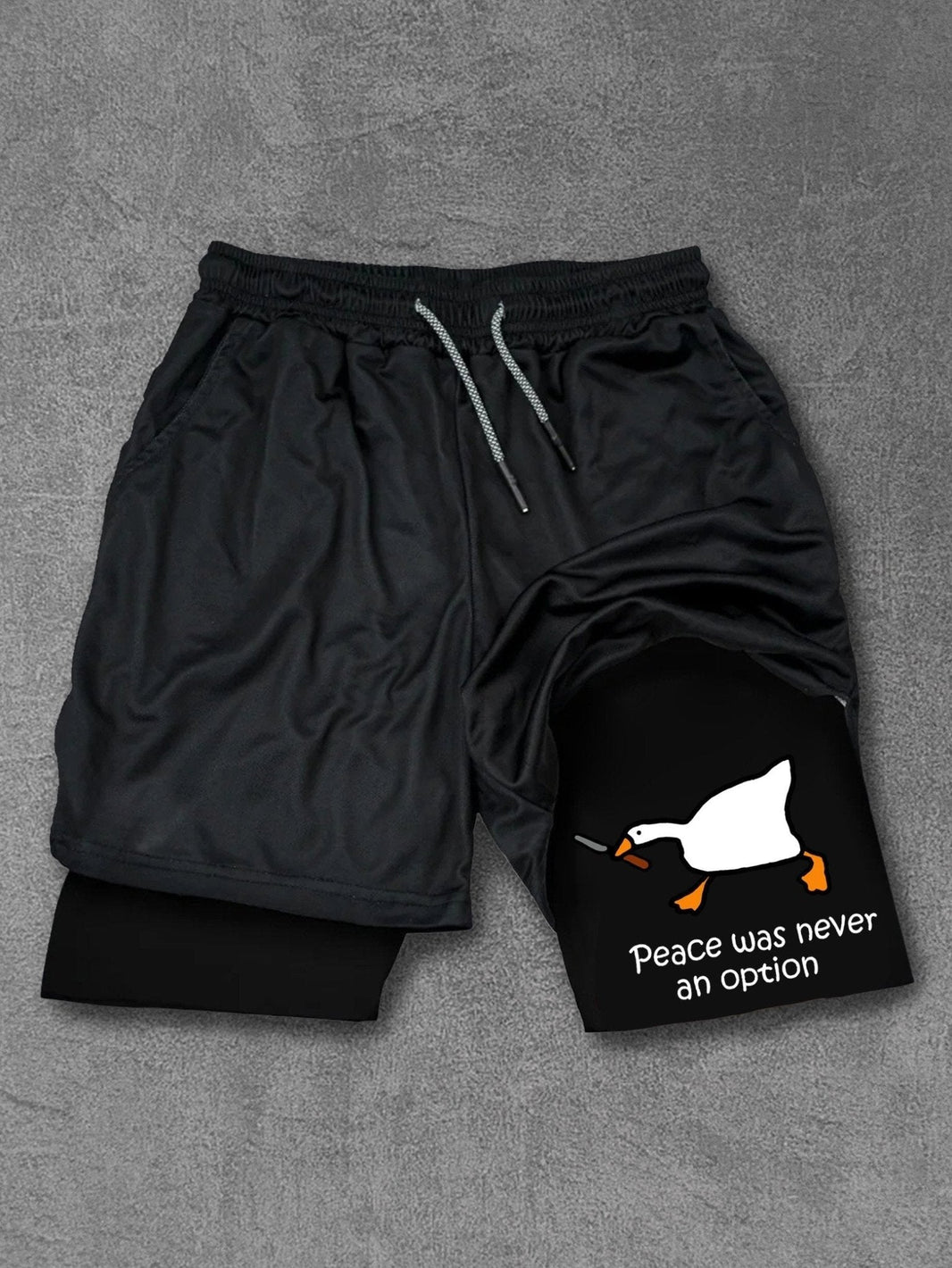 peace was never an option Performance Training Shorts - Gymfit