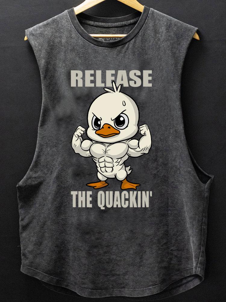 release the quackin' SCOOP BOTTOM COTTON TANK - Gymfit