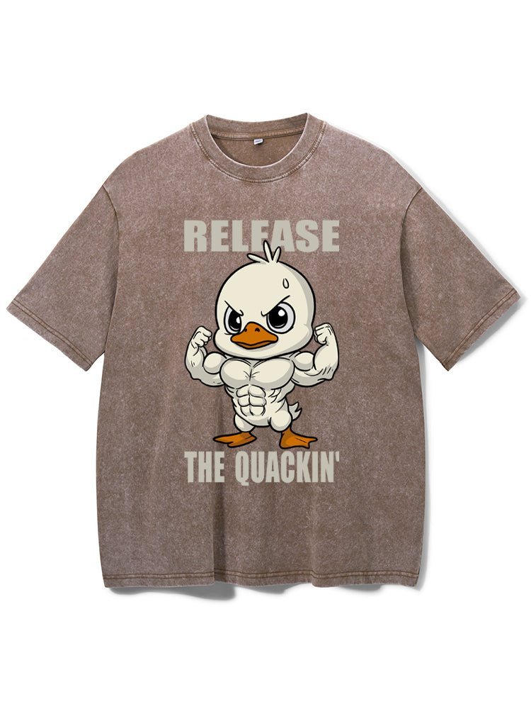 release the quackin' Washed Gym T-Shirt - Gymfit