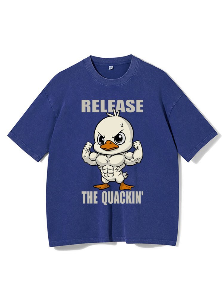 release the quackin' Washed Gym T-Shirt - Gymfit