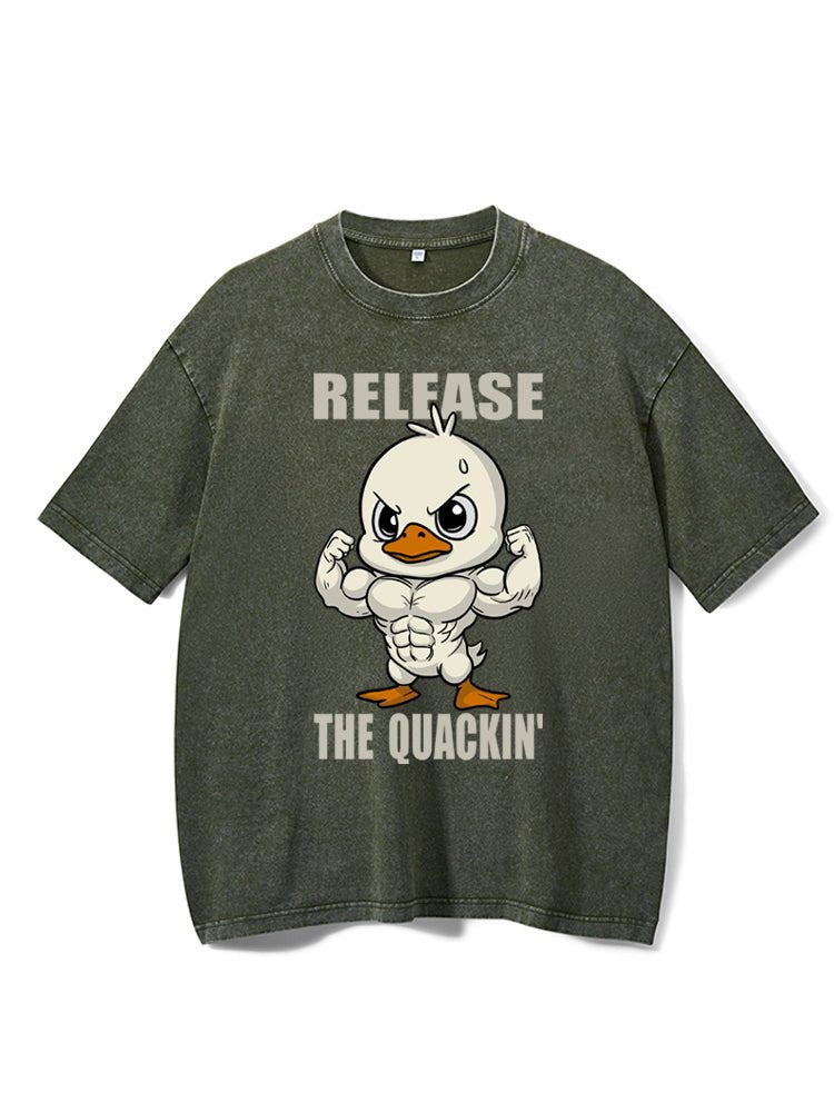 release the quackin' Washed Gym T-Shirt - Gymfit