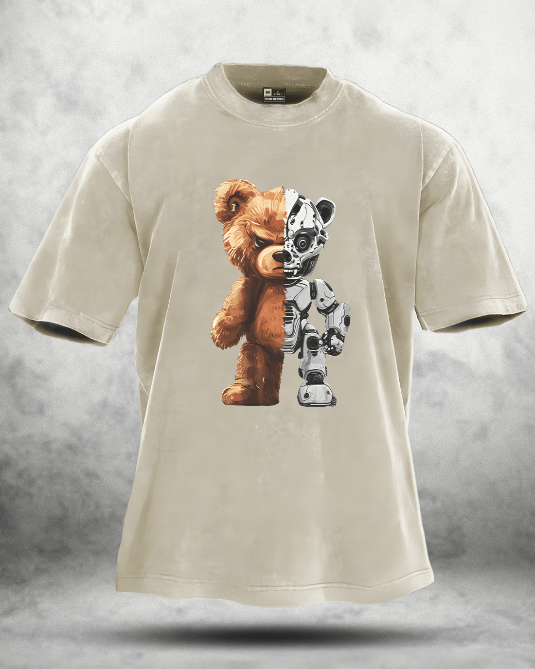 ROBOT BEAR WASHED T - SHIRT - Gymfit