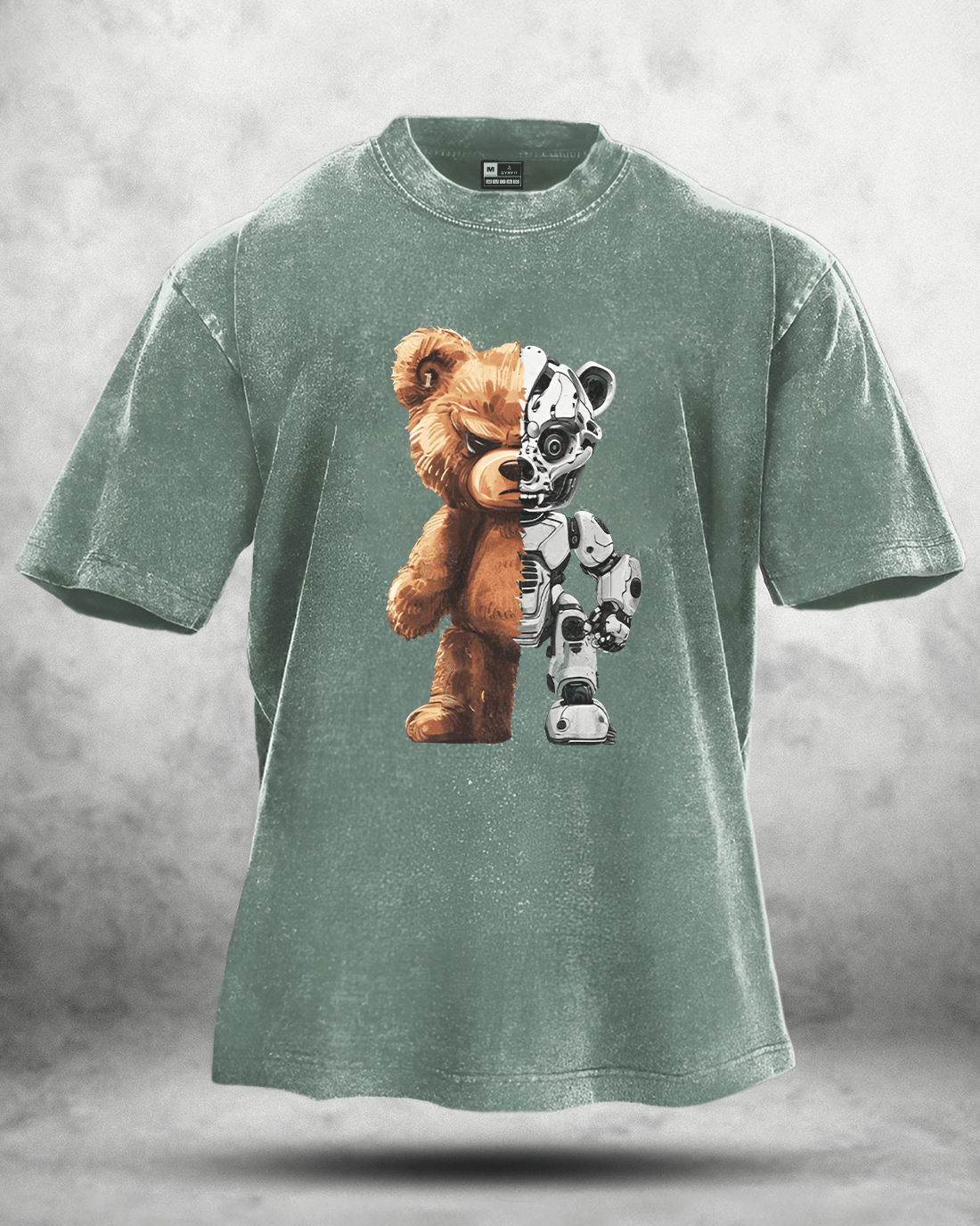 ROBOT BEAR WASHED T - SHIRT - Gymfit