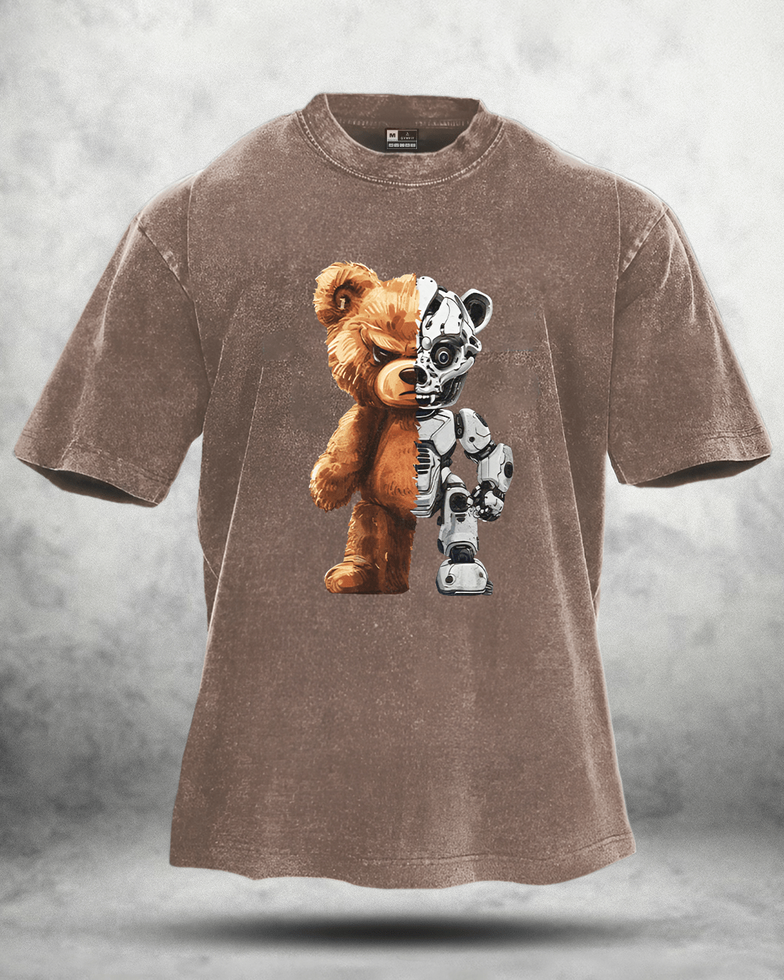 ROBOT BEAR WASHED T - SHIRT - Gymfit