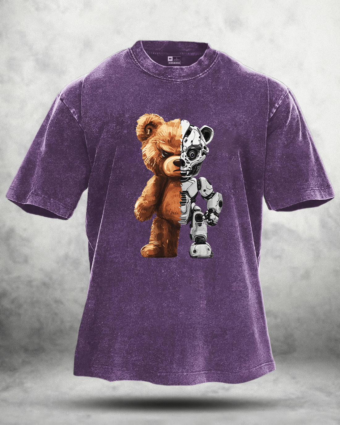 ROBOT BEAR WASHED T - SHIRT - Gymfit