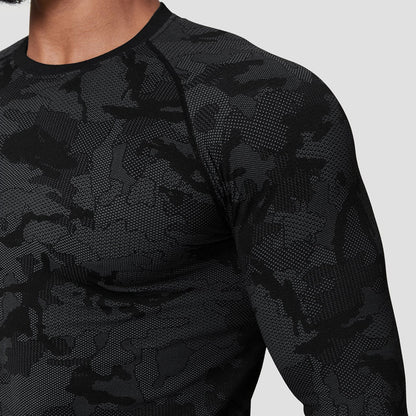 Seamless Camo Quick Dry Long Sleeve Shirt - Gymfit