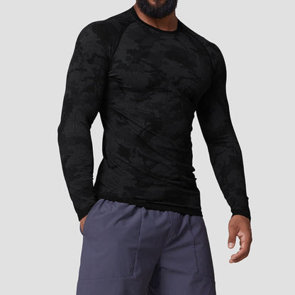 Seamless Camo Quick Dry Long Sleeve Shirt - Gymfit