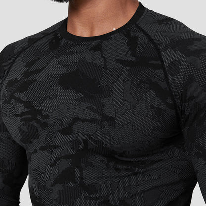 Seamless Camo Quick Dry Long Sleeve Shirt - Gymfit