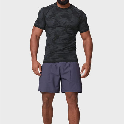 Seamless Camo Quick Dry T-shirt - Gymfit