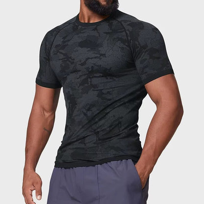 Seamless Camo Quick Dry T-shirt - Gymfit