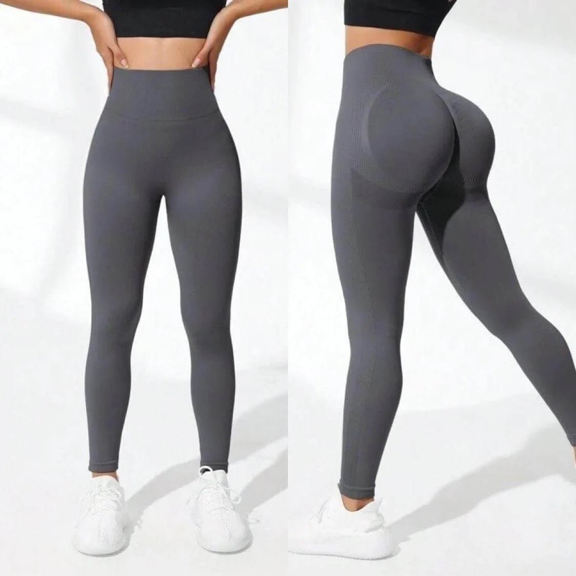Seamless leggings – hög midja och lyftande design - Gymfit