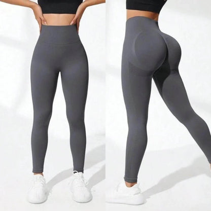 Seamless leggings – hög midja och lyftande design - Gymfit