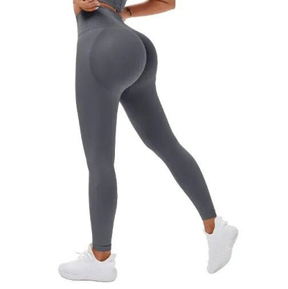 Seamless leggings – hög midja och lyftande design - Gymfit