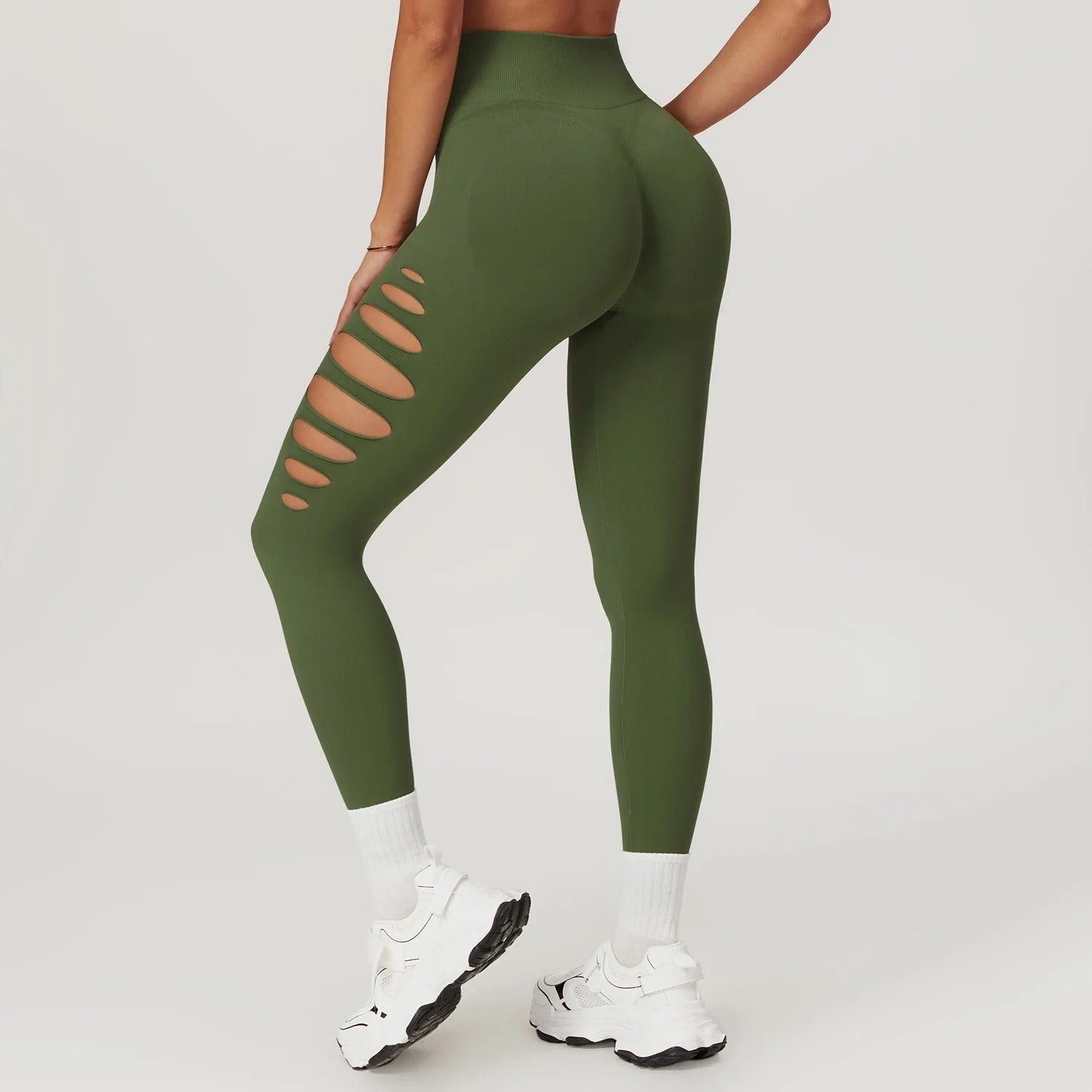 Seamless leggings med hål - Gymfit