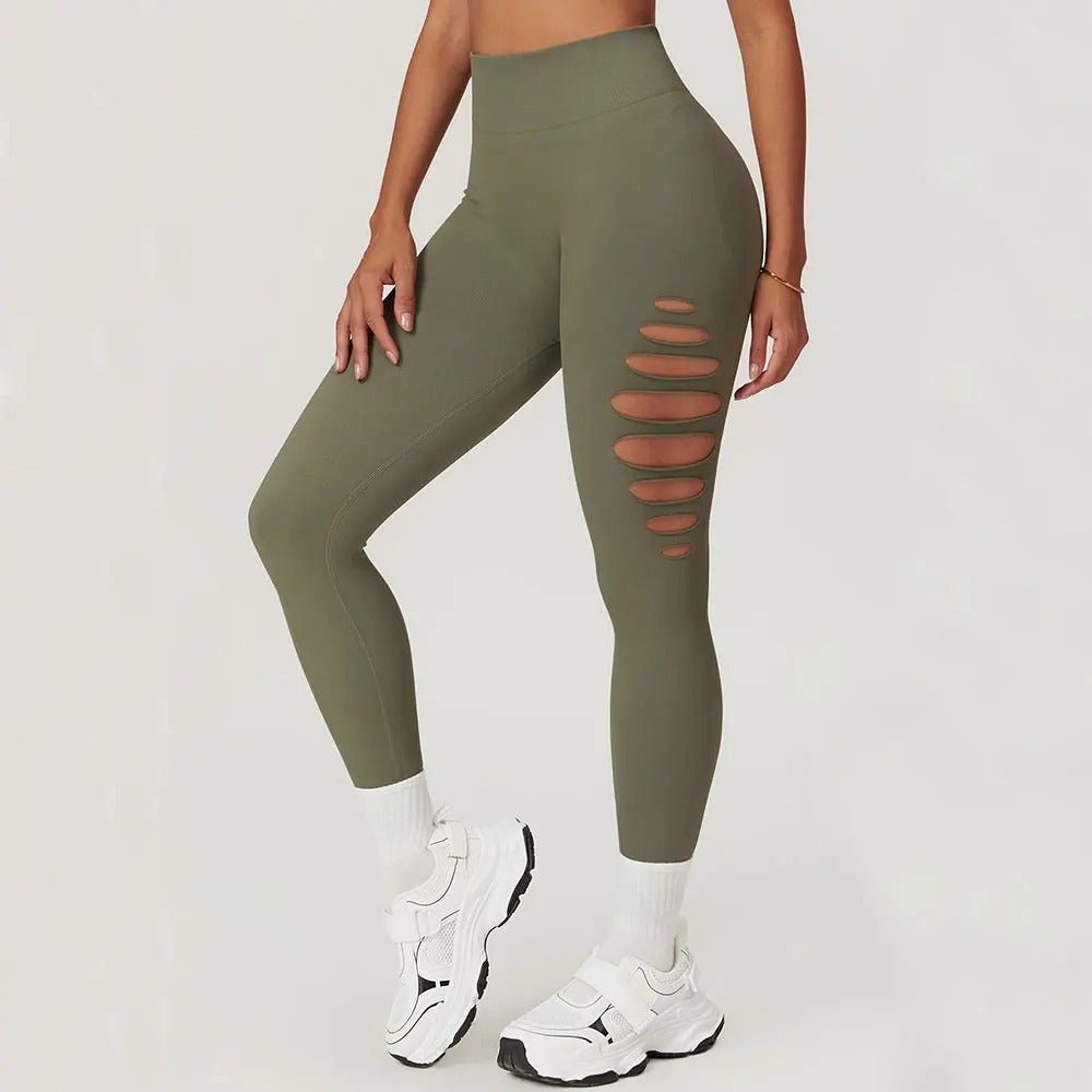 Seamless leggings med hål - Gymfit