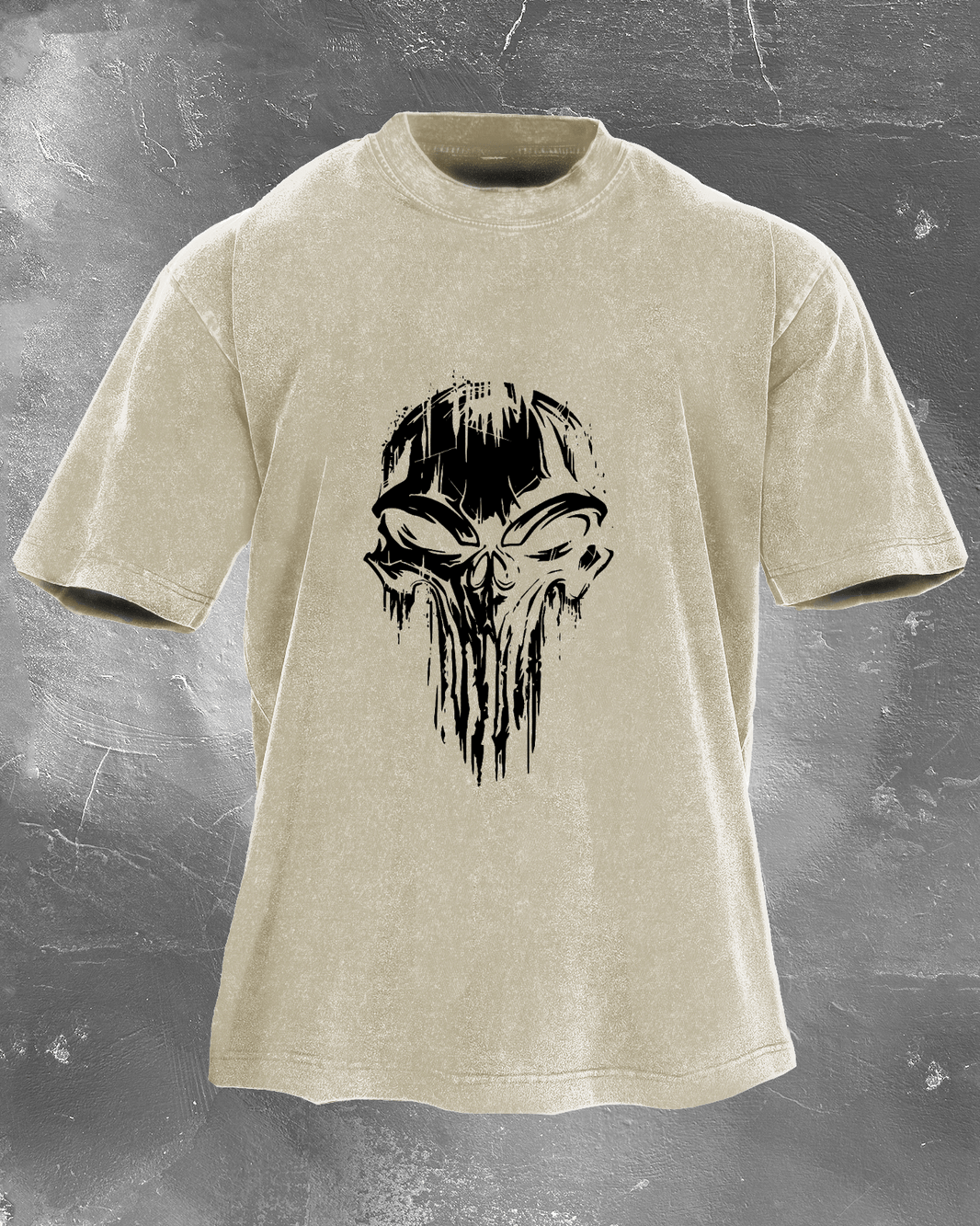 Skull Men's washed T-shirt - Gymfit