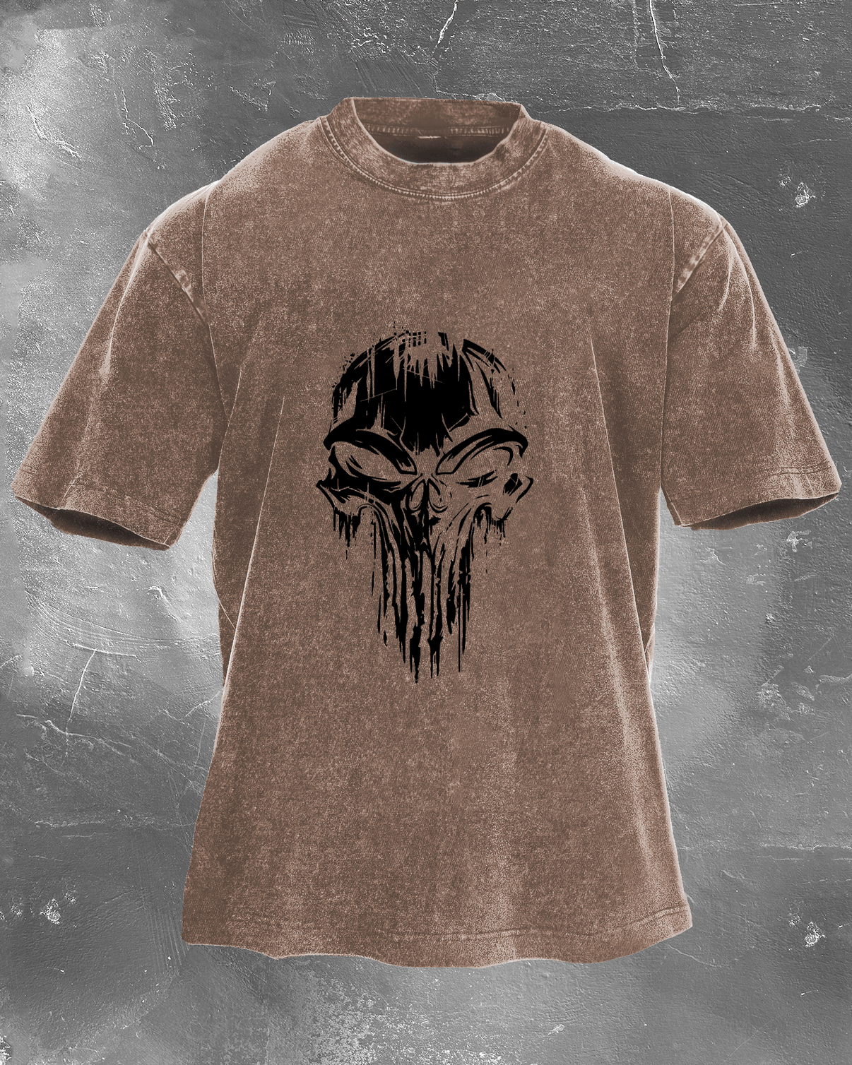 Skull Men's washed T-shirt - Gymfit