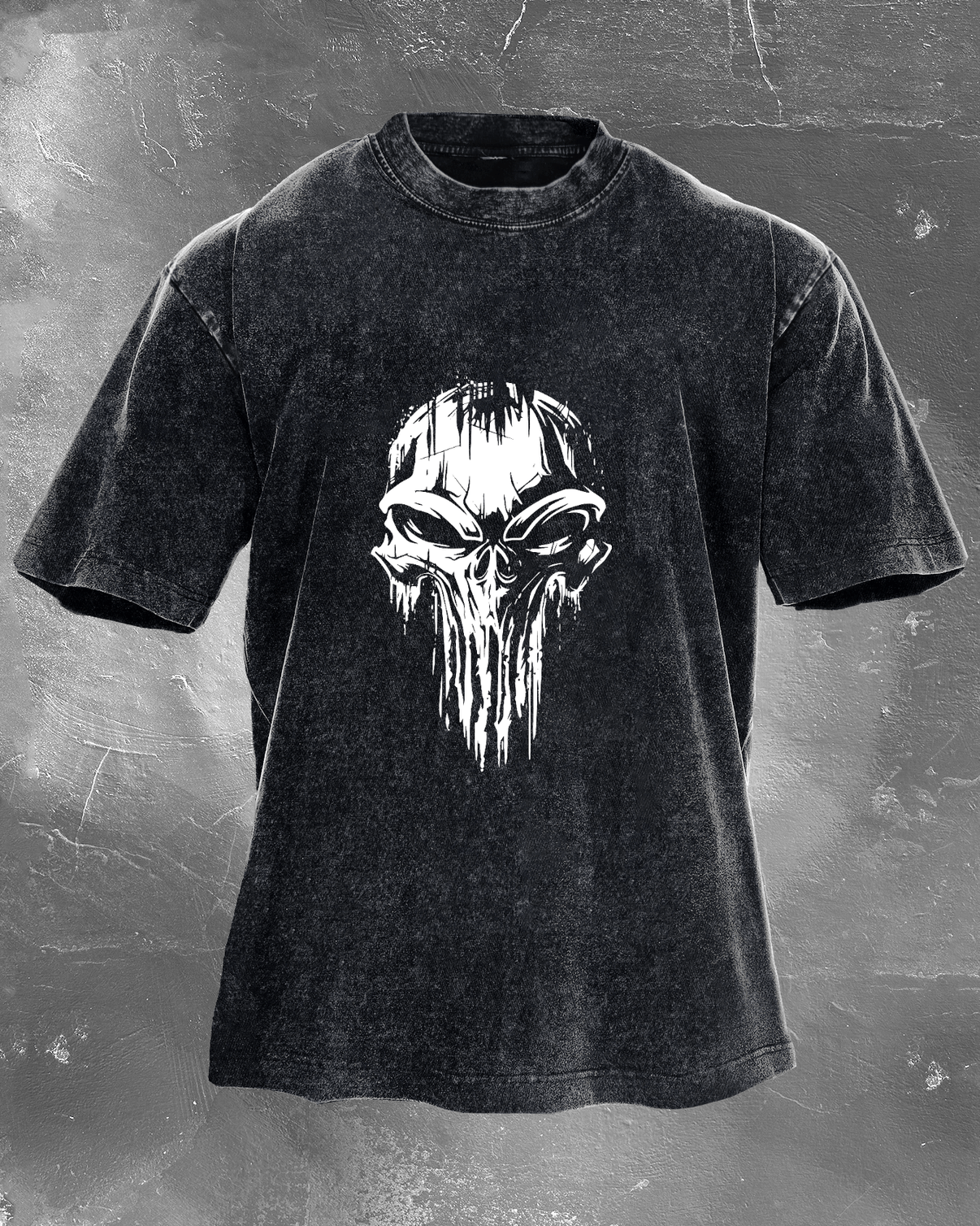 Skull Men's washed T-shirt - Gymfit